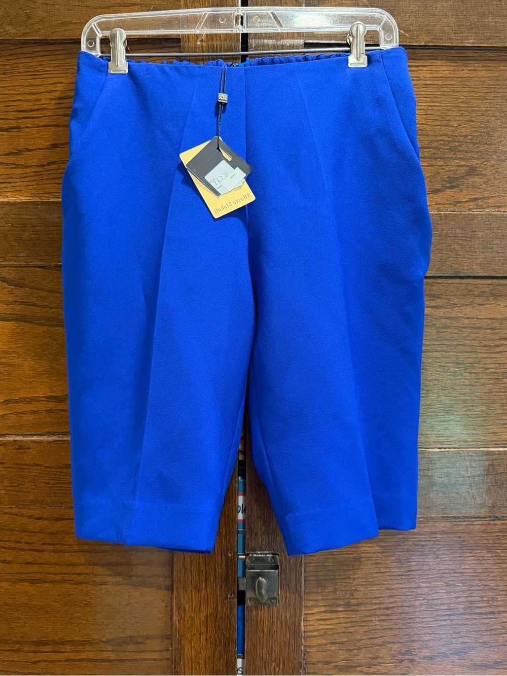 NWT Alberto Makali NY small Tailored dress Shorts Royal Blue lined Bermudas